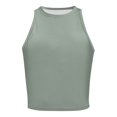 thumbnail image 4 of Ruyang Women Tank Tops Scoop Neck Ribbed Tank Tops Slim Fitted Cotton Camisole Basic Sleeveless Summer Y2K Clothes 2024, 4 of 6