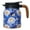 Blue, variant on Vintage Floral Pattern Stainless Steel Teapot - Insulated Kettle with Built in Fine Mesh Filter - Double Wall Thermal Carafe - Blue Color