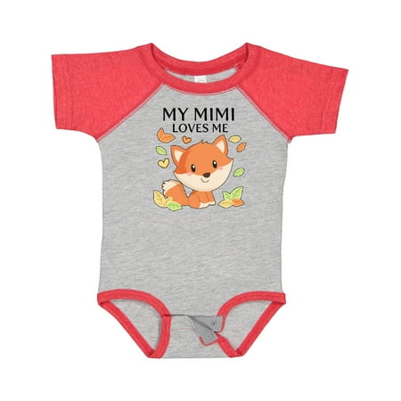 

Inktastic My Mimi Loves Me- Little Fox Gift Baby Boy or Baby Girl Bodysuit