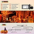 thumbnail image 5 of Orange String Lights Outdoor Halloween Decorations, 8 Modes 500 Led 174Ft Fairy Thanksgiving Day Lights Plug in for Bedroom Tree Outsides Decor (Orange, 500Led), 5 of 6