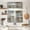 Brown Grey, variant on Grey and Yellow Abstract Kitchen Curtains Valances,Semi-Decorative Curtains,Used for Bathroom,Living Room and Dining Room Theme Decoration,Curtain Hanging Cloth,52X18 Inches 2 Pack
