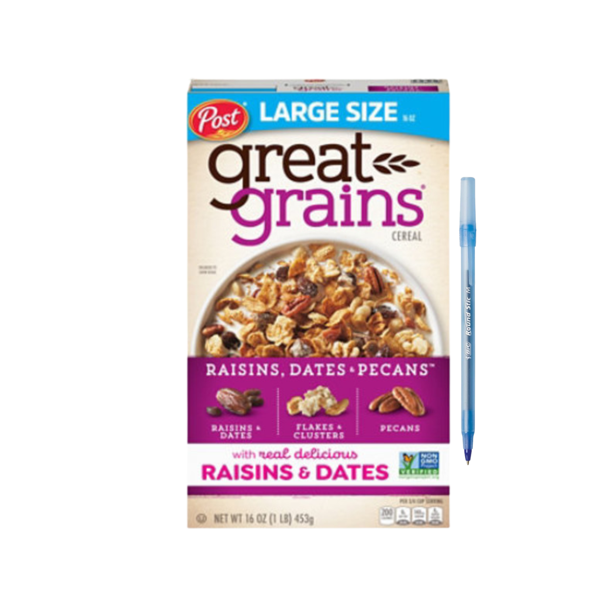 Great Grains Cereal Raisins, Dates, Pecans, 16 oz