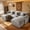 Dark Gray, variant on XIZZI 107.9" Modular Sectional Sofa with Double Ottomans, Deep Seat Cloud Couch with Chenille Fabric, Dual Thick Cushions and Solid Wood Frame for Living Room-Beige