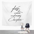 thumbnail image 2 of UFAEZU Red Bells on Quote About Winter and Christmas Keep Calm Merry Black Wall Art Hanging Tapestry Home Decor for Living Room Bedroom Dorm 60x80 inch, 2 of 2