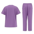 thumbnail image 3 of Garbnen Scrub Sets for Woman Stretch V-Neck Scrubs Tops & Cargo Pants Nurses Working Uniforms with Pockets, 3 of 8