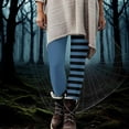 thumbnail image 2 of Halloween Striped Womens Tights Pant Witch Leggings Slim High Waist Comfy Soft Lounge Tredny Costume Party Trouser S-3XL, 2 of 6
