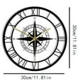 thumbnail image 3 of Acrylic Wall Clock, Compass Rose Design, Transparent Acrylic Body, Nautical Decor, For Home Office, Timekeeping Tool, Directional Indicator, Decorative Wall Art, Acrylic Material, Space-Themed Decor, 3 of 8