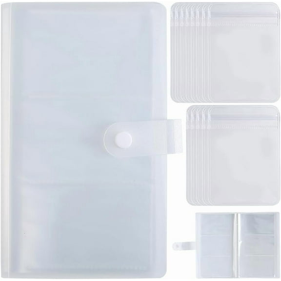 Jewry Organize Book Travel Jewry Storage Case Jewelry Book 120 Slot with Clear PVC Jewry Pouches Earring Rings Necklace Organizer