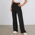 thumbnail image 5 of Sweatpants for Women 2026 Spring Fall Elastic High Waist Wide Straight Leg Casual Loose Sweat Pants with Pockets, 5 of 9