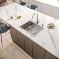 thumbnail image 3 of Ruvati RVM5021 21 in. 16 Gauge Stainless Steel Single Bowl Drop in Top Mount Bar Prep Kitchen Sink, Silver, 3 of 7