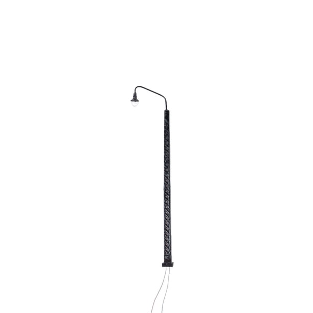 Advancent Modelo de luces de ferrocarril, paisaje, construcción, lámpara de pista, artesanías de un solo cabezal para exteriores, escala 1:87, Artesanía Negro (luz blanca) Advancent HA064501-02