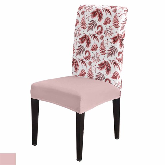 Dining Chair Covers Set of 4 Red Herbs Ferns Country Pastoral Texture Decorative Stretch Parsons Chair Slipcovers Removable Washable Chair Cover Protector for Kitchen Dining Room Hotel