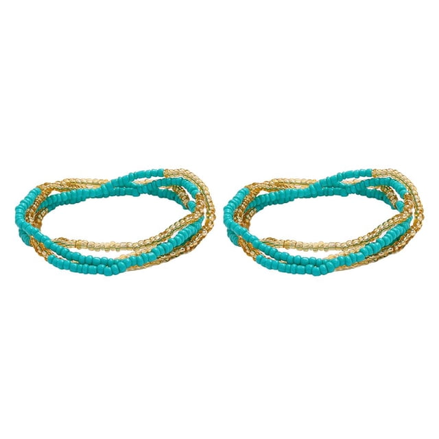 Qarigey Cuentas Cadena de cintura Estilo simple Accesorio de decoración de moda Verano al aire libre Vestido de playa Cadenas para el vientre Type3 NO3