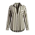 thumbnail image 5 of Guluxicc Women's Striped Shirts with Pocket Loose Long Sleeve V Neck Beach Tops for Summer Vacation Outfits, 5 of 5
