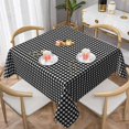 thumbnail image 6 of Square Tablecloth 60 x 60 Inch, Black White Plaid Square Tablecloth Comfortable Table Cover Fabric Table Cloth for Restaurant, Picnic, Indoor and Outdoor Dining, 6 of 8