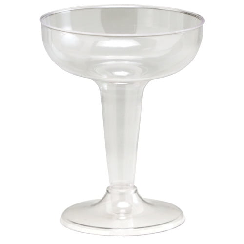 Clear Plastic Champagne Glasses, 6 pk