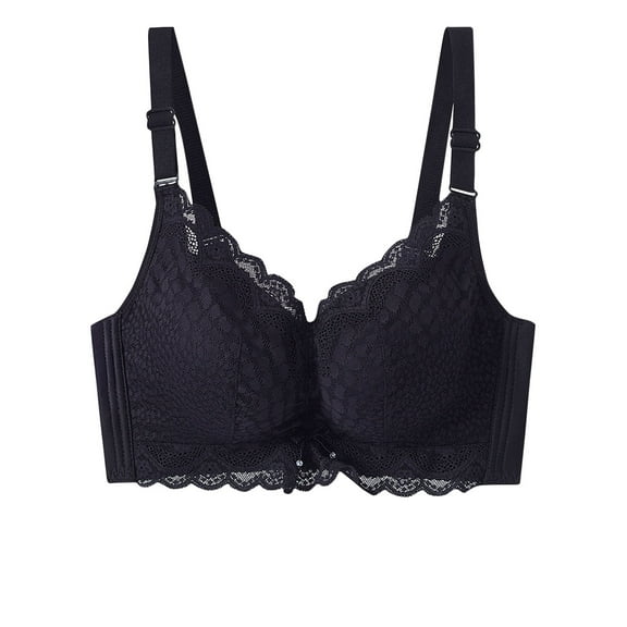 Comfort Bra Women Padded Bra Feature V-Neck Padded Bra Style W-725 Black 38