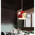 thumbnail image 2 of FINE MAKER 12.6-inch modern creative football helmet chandelier, children's room chandelier, living room and dining room lighting fixture, 2 of 8