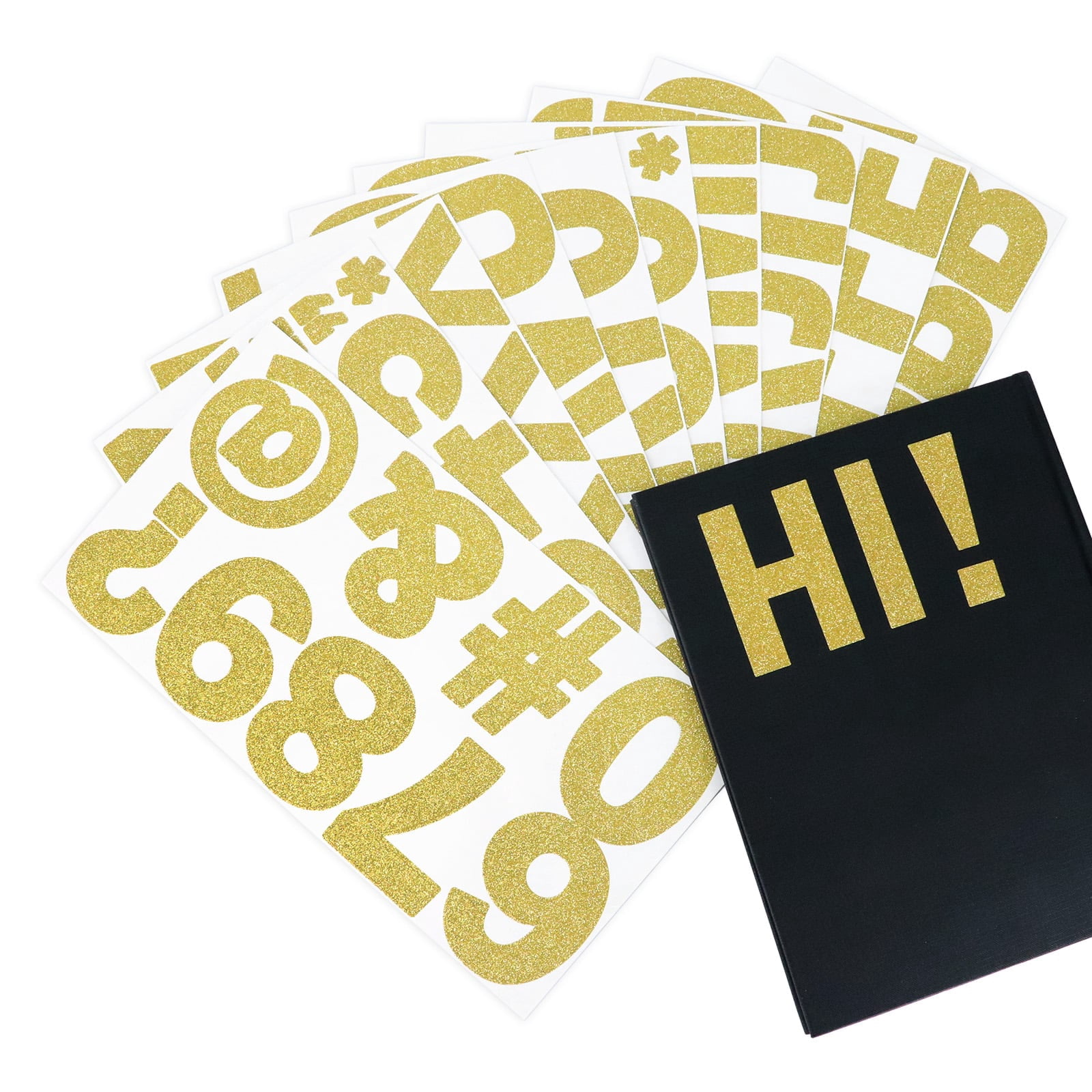 Recollections Gold Glitter Alphabet Stickers, 12 Pack