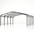 thumbnail image 6 of NETAJE 20'x20' Heavy-Duty Metal Carport with Enhanced Base & Galvanized Steel Roof for Car, Boats and Truck, 6 of 9