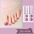 thumbnail image 1 of 22pcs Solid Color Toe Nail Sticker Wraps, Full Cover Self-Adhesive Toenail Polish Strips for DIY Summer Foot Decals, Long-Lasting & Easy Apply, 1 of 6