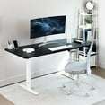 thumbnail image 6 of VIVO Electric 71” x 30” Stand Up Desk Workstation, Black Top, White Frame, 6 of 8