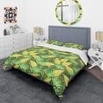 thumbnail image 3 of Designart 'Tropical Gold Luxury Pattern II' Mid-Century Modern Duvet Cover Set, 3 of 4