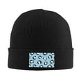 thumbnail image 2 of ZICANCN Camouflage Blue Leopard Skin Knit Beanie Hat, Winter Cap Soft Warm Classic Hats for Men Women, Black, 2 of 8