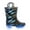 Black Dinosaur, variant on Boys Rain Boots Toddler Kids Light Up Waterproof Boots with Handles, Dinosaur, Size 10