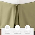 thumbnail image 5 of Tailored Pleated Bed Skirt Box Spring Frame Cover Dust Ruffle in Sage Green for Queen Size Bedding by Comfort Canopy, 5 of 12