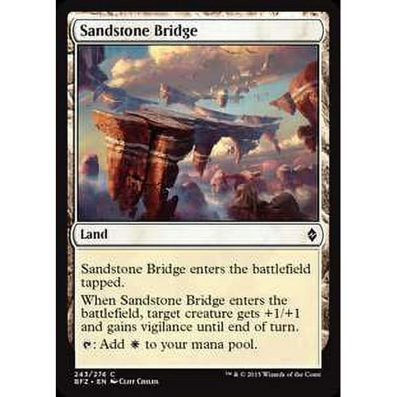 MtG Battle for Zendikar Common Sandstone Bridge (Foil) #243
