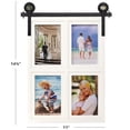 thumbnail image 3 of Excello Global Products Barndoor Collage Frame - Holds Four 4x6" Photos (White) - EGP-HD-0445-B, 3 of 5