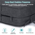 thumbnail image 6 of Aoodor 23" x 26" Patio Chair Cushions Set, Memory Foam Outdoor Deep Seat Cushions (1 Seat, 1 Back, 1 Lumbar Pillow) - Charcoal, 6 of 8