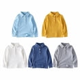 thumbnail image 2 of Zwiiyzr Boys Girls 5 Pack Long Sleeve Collared Shirts Button Down Soft School Uniform for Toddler Kids, 2 of 9