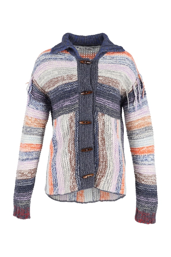 Pre-Owned Acne Studios Karya Moulin Striped Cardigan In Multicolor Wool