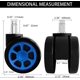 thumbnail image 4 of Gaming Chair Casters, Replaceable Replacement Wheels with Anti-Fall Function and Smooth Gliding (5 Pieces/Set, Blue), 4 of 5