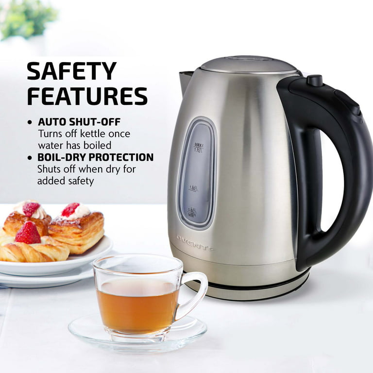Electric Tea Kettle Stainless Steel 1.7 Liter Instant Hot Water