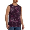 thumbnail image 2 of Easygdp Snowflakes and Hearts Men's Breathable Tank Tops Sleeveless Sporty T Shirts for Basketball, Mountaineering, Bodybuilding -Medium, 2 of 8