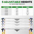 thumbnail image 5 of 1100LBS Portable Workbench Table,65" x 12" Adjustable Work Table with 5-Speed Height 29" -48" Sturdy Carbon Steel Metal Work Bench, Versatile Work Tables for Shop Garage Construction, 5 of 8