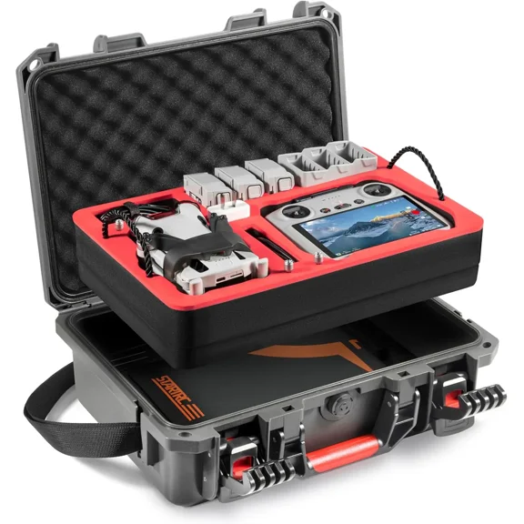 STARTRC PHOTO Mini 4 Pro Waterproof Hard Carrying Case for DJI Mini 3 Pro/3 Accessories, Travel Case for Fly More Combo Dual Layer