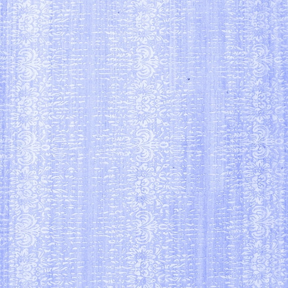 Ahgly Company Indoor Square Abstract Blue Contemporary Area Rugs, 4' Square