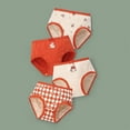 thumbnail image 2 of Ccpelsie Girls Toddler Briefs Kids Panties Soft Cotton Underwear Comfortable Cute Print(Red,6-7 Years), 2 of 5