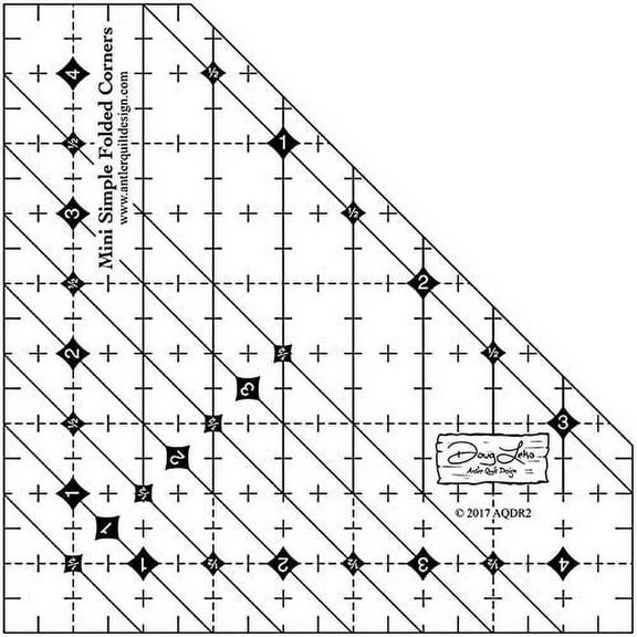 Mini Simple Folded Corners Quilt Ruler (AQDR2)