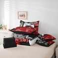 thumbnail image 6 of Feelyou Boys Gaming Gamer Twin Bedding Sets 7-Piece, Red Game Console Gamepad Bedding Comforter Set, Cartoon Stars Print Reversible Sheet Sets, Breathable Home Decor, 6 of 8