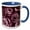 Blue/White, variant on 3drose, Close up of Dreamy Pastel Plum Purple Rose Bouquet, 11oz Two-tone Blue Mug