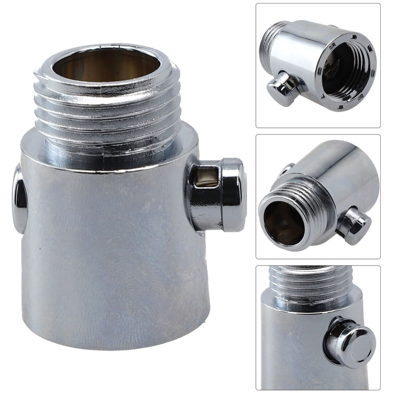Shower Head One-Button Pause Control Valve – ABS Water Stop Valve With Silver-Plated Finish, Universal Fit Between Hose & Hand Shower, Water-Saving