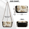 thumbnail image 3 of Leather Clamshell Crossbody Bag 10.4x5.5x3.7Inch Women's Crossbody Handbags Shoulder Purse Bank Card Bag Cash Bag Key Bag Pretty Cute Dog, 3 of 7