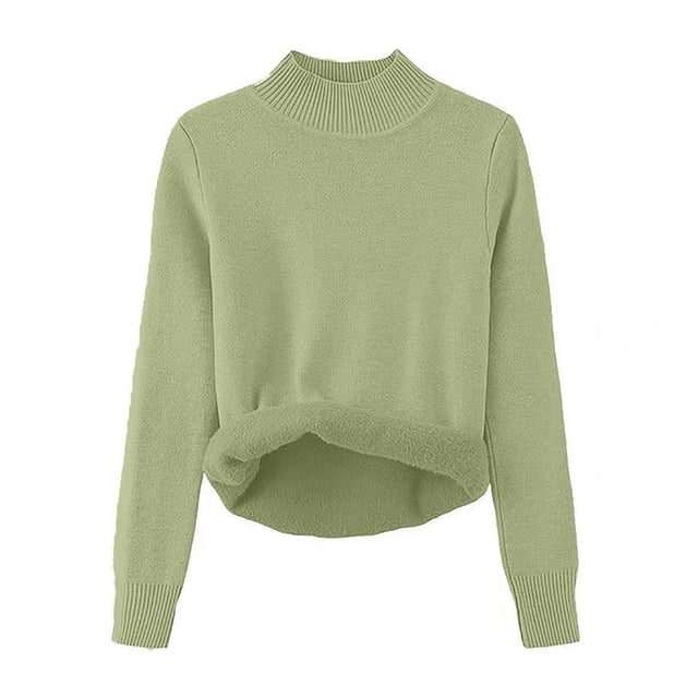 BVOFAR Chandail à Col Mi-Haut pour Femmes Hiver Chaud Pull-Over Décontracté Confortable Manches Longues