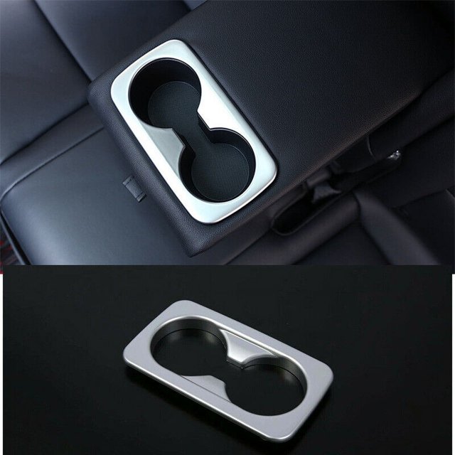 for Kia Seltos 2020 - 2023 Silver Interior Rear Cup Holder F for Ram e Cover Trim -