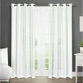 thumbnail image 3 of Exclusive Home Curtains Apollo Sheer Grommet Top Curtain Panel Pair, 50x84, Winter White, 3 of 4